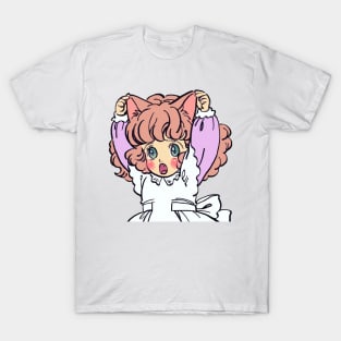 I draw pink pastel chibi neko / the star of cottonland cat girl T-Shirt